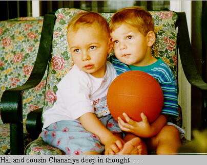 Hal and cousin Chananya, deep in thought.